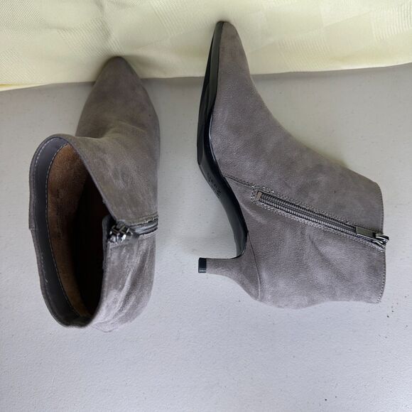 Naturalizer Giselle Modern Grey Fabric Pointed Toe Ankle Boots Women 6M NWB - Picture 7 of 11